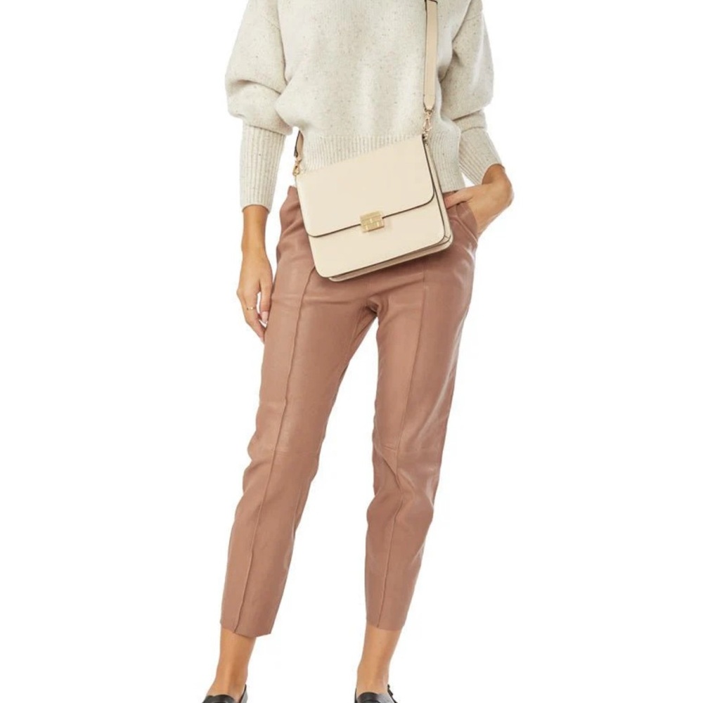 SPRWMN Slim Jogger in Rosewood Leather Stretch Size Large